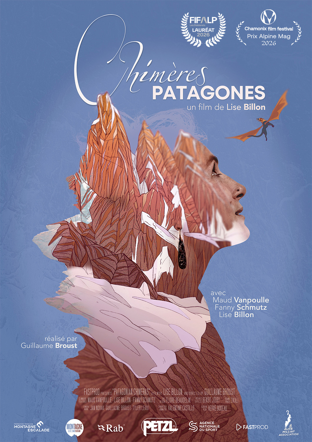 Poster of the film "Chimeres Patagones" - w/ Lise Billon ©Guillaume Broust Poster of the film "Chimeres Patagones" - w/ Lise Billon ©Guillaume Broust